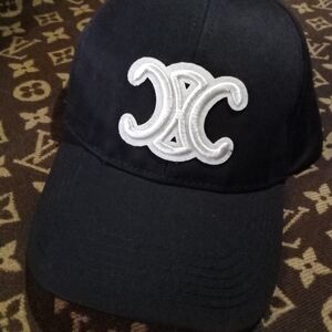 Black Baseball Cap with White Logo